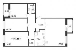 4 ккв (Евро) № 377 Корп.: 2 , Секция 2.9  в ЖК Modum