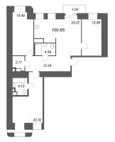 3 ккв № 155 Корп.: 4 , Секция 1  в ЖК Моисеенко 10