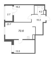 2 ккв № 109 Корп.: 2 , Секция 1  в ЖК Моисеенко 10