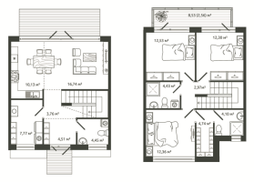 4 ккв (Евро) № 310 Корп.: 61 , Секция 1  в ЖК Моменты.Repino