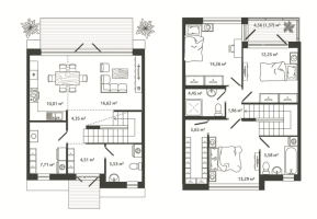 4 ккв (Евро) № 435 Корп.: 85 , Секция 1  в ЖК Моменты.Repino