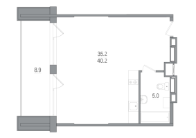 Студия № 283-Н Корп.: 1 , Секция 1  в ЖК Морская Ривьера