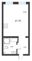 Студия № 2216 Корп.: 10 , Секция 6  в ЖК Морская миля