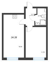 2 ккв (Евро) № 1500 Корп.: 10 , Секция 5  в ЖК Морская миля