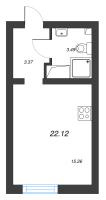 Студия № 448 Корп.: 7 , Секция 2  в ЖК Морская миля