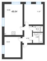 3 ккв (Евро) № 149 Корп.: 7 , Секция 1  в ЖК Морская миля