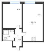 2 ккв (Евро) № 1132 Корп.: 9 , Секция 4  в ЖК Морская миля