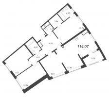 5 ккв (Евро) № 23 Корп.: 12.4 , Секция 1  в ЖК Морская набережная. SeaView