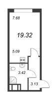 Студия № 161 Корп.: 11 Уч. 12 , Секция 2  в ЖК Морская набережная