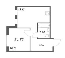1 ккв № 653 Корп.: 6 , Секция 9  в ЖК Мурино Space