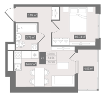 1 ккв № 248 Корп.: 1 , Секция 6  в ЖК N8