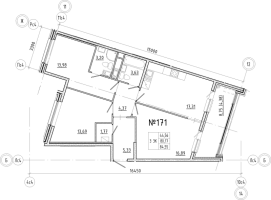 4 ккв (Евро) № 171 Корп.: 1 , Секция 4  в ЖК N8