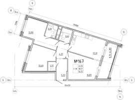 4 ккв (Евро) № 167 Корп.: 1 , Секция 4  в ЖК N8