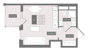 Студия № 250 Корп.: 1 , Секция 6  в ЖК N8