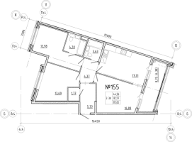 4 ккв (Евро) № 155 Корп.: 1 , Секция 4  в ЖК N8