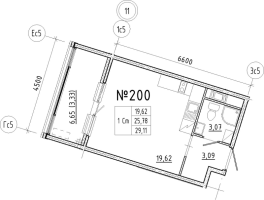 Студия № 200 Корп.: 1 , Секция 5  в ЖК N8