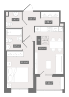2 ккв (Евро) № 57 Корп.: 1 , Секция 2  в ЖК N8