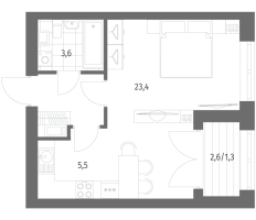 1 ккв № 768 Корп.: 3 , Секция 1  в ЖК Наука