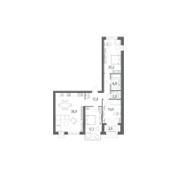 4 ккв (Евро) № 1263 Корп.: 7 , Секция 2  в ЖК Наука