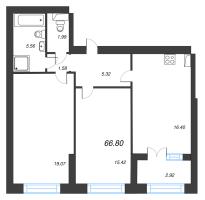 3 ккв (Евро) № 1644 Корп.: 9 , Секция 4  в ЖК Наука