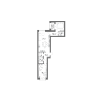 3 ккв (Евро) № 1518 Корп.: 9 , Секция 2  в ЖК Наука