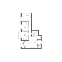 4 ккв (Евро) № 1098 Корп.: 6 , Секция 1  в ЖК Наука