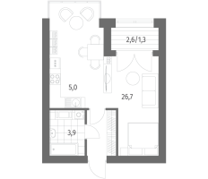 1 ккв № 904 Корп.: 3 , Секция 2  в ЖК Наука