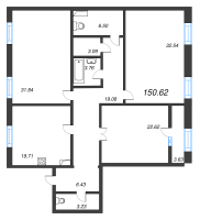 3 ккв № 137 Корп.: 5 , Секция 5  в ЖК Neva Haus