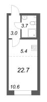 Студия № 223 Корп.: 7 , Секция 5  в ЖК Neva Haus