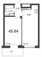 2 ккв (Евро) № 31 Корп.: 2 , Секция 1  в ЖК Neva Residence