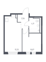 2 ккв (Евро) № 463 Корп.: 1.1 , Секция 3  в ЖК Невская Долина