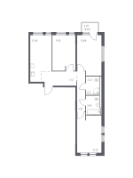 3 ккв № 5 Корп.: 1.3 , Секция 1  в ЖК Невская Долина