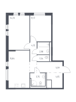 3 ккв (Евро) № 215 Корп.: 1.1 , Секция 1  в ЖК Невская Долина