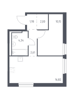 2 ккв (Евро) № 551 Корп.: 1.1 , Секция 3  в ЖК Невская Долина