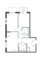 3 ккв (Евро) № 33 Корп.: 1.1 , Секция 1  в ЖК Невская Долина