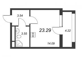 Студия № 80 Корп.: 4 Уч. 32 , Секция 1  в ЖК New Time