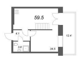 1 ккв № 6 Корп.: 15 , Секция 1  в ЖК NewПитер 2.0