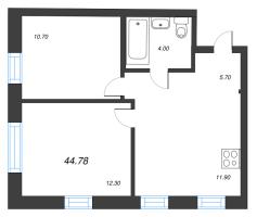 2 ккв № 634 Корп.: 2.3 Уч. 3 , Секция 11  в ЖК NewПитер 2.0