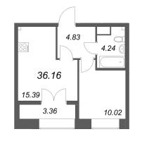 2 ккв (Евро) № 131 Корп.: 2.4 , Секция 2  в ЖК NewПитер 2.0
