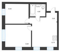 2 ккв № 605 Корп.: 2.3 , Секция 11  в ЖК NewПитер 2.0
