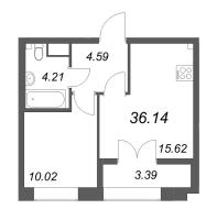 2 ккв (Евро) № 216 Корп.: 2.4 , Секция 4  в ЖК NewПитер 2.0