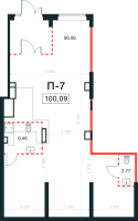 К. пом № 7к Корп.: 2 , Секция 3  в ЖК Новая Земля