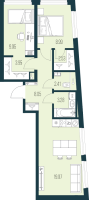 3 ккв (Евро) № 980 Корп.: 4 , Секция 8  в ЖК Новая Земля