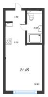 Студия № 337 Корп.: 2 , Секция 4  в ЖК Новая Земля