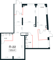К. пом № 22к Корп.: 4 , Секция 8  в ЖК Новая Земля