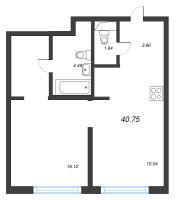 2 ккв (Евро) № 690 Корп.: 3 , Секция 6  в ЖК Новая Земля