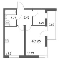 1 ккв № 5-55 Корп.: 9.5 , Секция 3  в ЖК Новая история