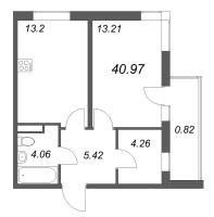 1 ккв № 5-17 Корп.: 9.5 , Секция 1  в ЖК Новая история