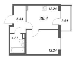 1 ккв № 28 Корп.: 8.1 , Секция 1  в ЖК Новая история