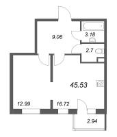 2 ккв (Евро) № 40 Корп.: 8.1 , Секция 3  в ЖК Новая история